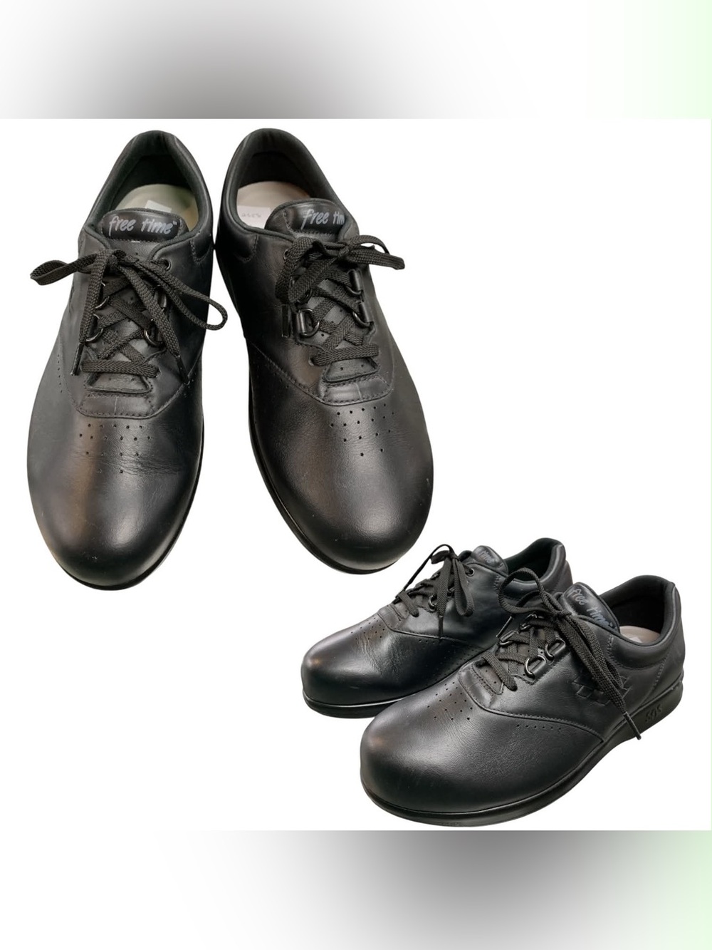 SAS Black Lace-Up Athletic Comfort Shoes S8